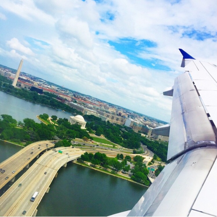 washington dc airplane view