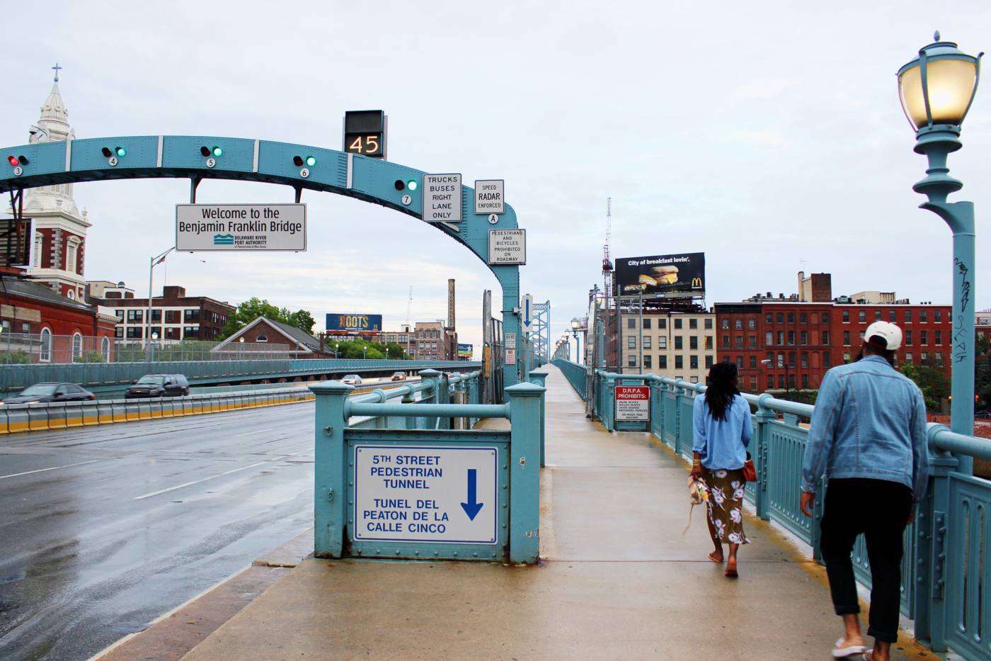 Philadelphia Skyline From The Benjamin Franklin Bridge